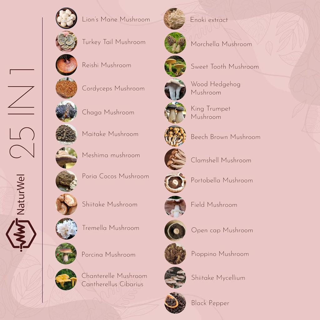 Turkey Tail 3000mg Lions Mane 3000mg Reishi 1500mg Mushroom Blend with Chaga Maitake Cordyceps Shiitake Field | Mushroom Blend | Focus Pills - 90 Count (90 Count Pack of 1) 4