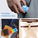 XL Weekly Pill Organizer 2 Times a Day, Pill Box 7 Day with One-Side Large Opening Design for Easy Filling, Black Privacy Protection AM PM Pill Case for Vitamins/Fish Oils/Supplements 4