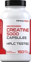 Piping Rock Creatine Monohydrate Capsules | 5000mg | 150 Pills | Micronized Supplement for Men and Women | Non-GMO, Gluten Free 2