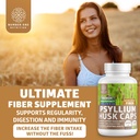 N1N Premium Psyllium Husk Capsules [All Natural,1450 MG] Powerful Soluble Fiber Supplement to Support Regularity and Digestive Health, 240 Caps 4