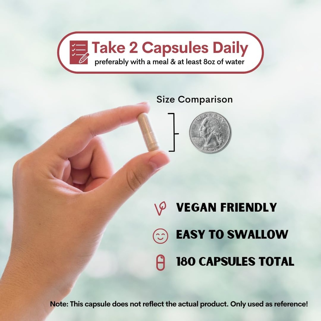 Cranberry Extract Pills Supplement 25% Proanthocyanidins with Vitamin C - Urinary Tract, Skin, Immune Support - 180 Veggie Capsules - Non-GMO, Gluten-Free, Vegan Friendly 6