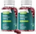 VITEEY Biotin Gummies for Hair Skin and Nails - Biotin for Hair Growth Gummies - 5000 mcg - Vegan, Gluten-Free, Non-GMO – 120 Count 2