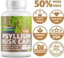 N1N Premium Psyllium Husk Capsules [All Natural,1450 MG] Powerful Soluble Fiber Supplement to Support Regularity and Digestive Health, 240 Caps 6