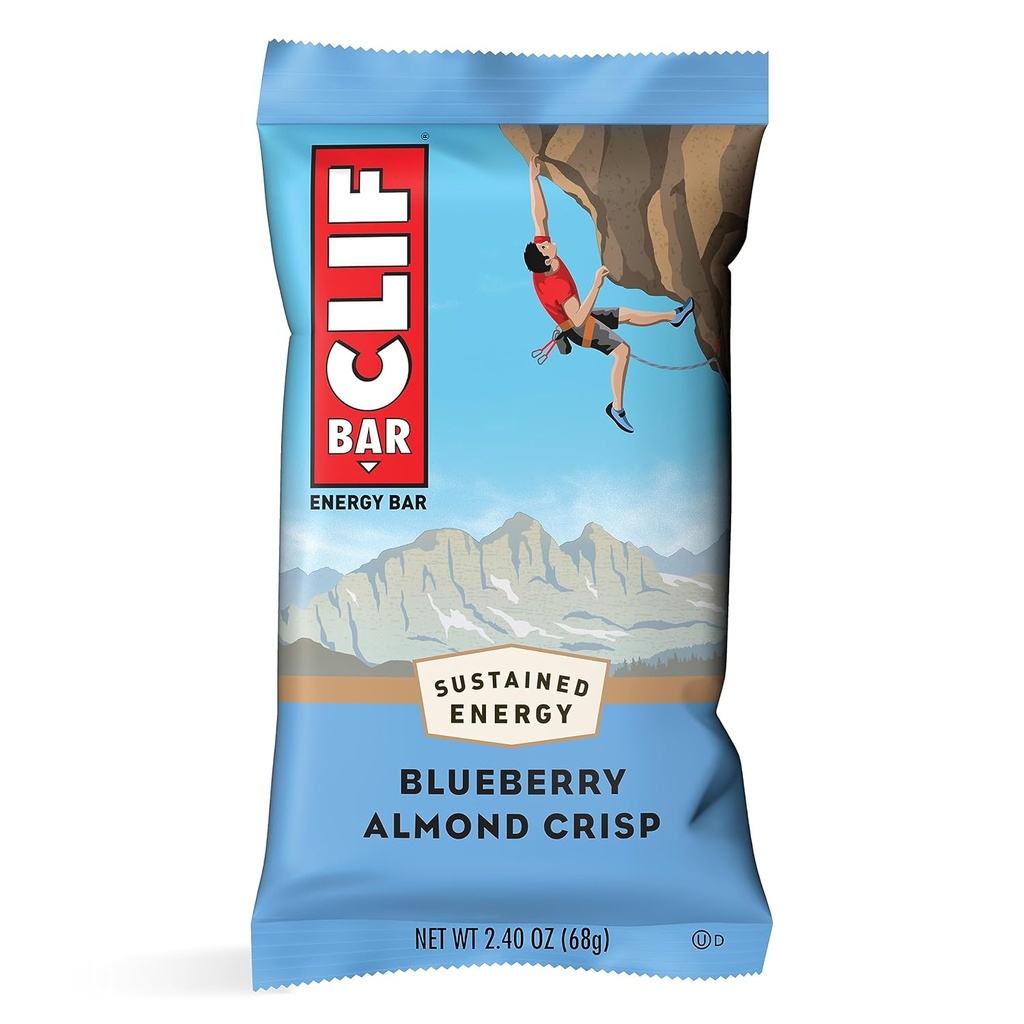 CLIF BAR - Blueberry Almond Crisp - Made with Organic Oats - Non-GMO - Plant Based - Energy Bars - 2.4 oz. (12 Pack) 4