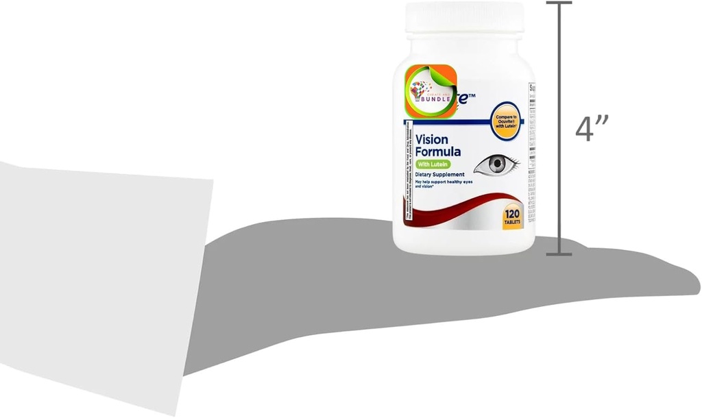 Equate Vision Formula with Lutein - Advanced Eye Health Dietary Supplement, 120 Tablets - Supports Vision Clarity, Antioxidant Protection, and Eye Wellness + Create Sticker 5