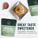Organic 100% Pure Stevia Powder, 4 oz, Satisfies Sweet Cravings, Lowers Blood Sugar Levels for Diabetics, Bulk Powdered Stevia Extract Sweetener for Better Baking & Beverages, 800+ Servings by NatriSweet 5
