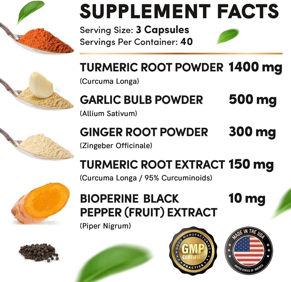 MEDCHOICE Turmeric & Ginger (120ct) and Sleep Melatonin (180ct) Supplement Bundle - Wellness Duo for Joint, Digestion, Sleep, & Immune Support - Vegan, Non-GMO, Gluten-Free 6