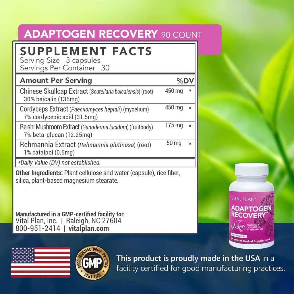 Vital Plan Immune Support Supplements by Dr. Bill Rawls – Immune Boost Bundle w/Japanese Knotweed, Cat’s Claw, Chinese Skullcap & Reishi Mushroom 5