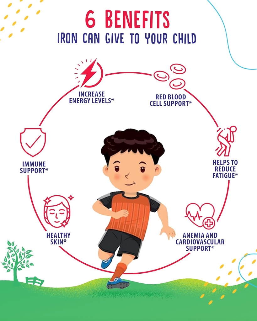 Iron Gummies for Kids & Zinc Gummies for Kids. Iron Vitamins with Vitamin C. Zinc Chewable Gummy for Immune Support - Powerful Natural Antioxidant Non-GMO Supplement for Children Men Woman Adults 5