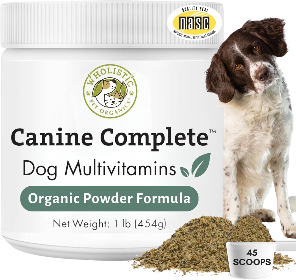 Wholistic Pet Organics Canine Complete - Dog Multivitamin Powder - 1 Lb - Daily Dog Vitamins and Supplements for Homemade Food - Immune System, Skin, Coat & Overall Health - Small and Large Breed 2