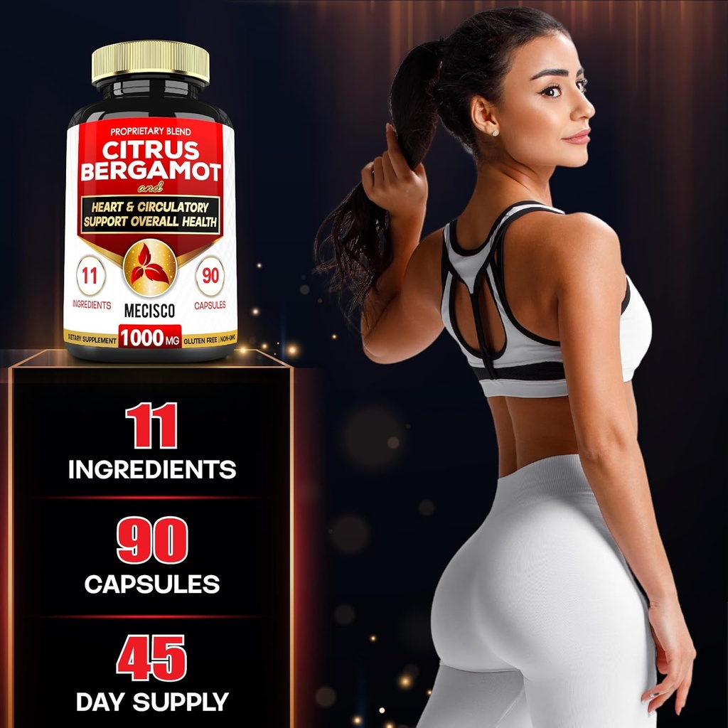 11 in 1 Citrus Bergamot Supplement 1000mg with Black Chokeberry, Berberine HCl & More - 90 Capsules - Supports Heart Health, Immune System, Energy Production 6