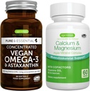 Vegan Omega-3 + Calcium & Magnesium Complex Vegan Bundle, Sustainable EPA & DHA Algae Oil 1340mg + 2:1 Plant Based Algae Mineral Complex, by Igennus 2