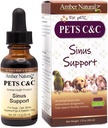 Amber NaturalZ Pet C&C Herbal Supplement for Dogs, Cats, Birds, Guinea Pigs, and Rabbits | Pet Herbal Supplement for Healthy Sinus | 1 Fluid Ounce Glass Bottle |Manufactured in The USA 2