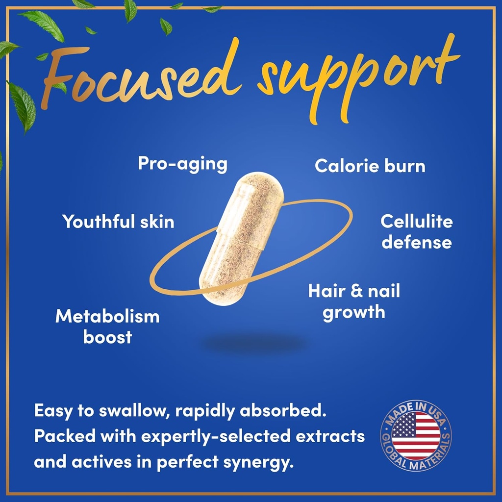 Thermogenic Multi Collagen Burn Capsules - Hydrating Hyaluronic Acid, Marine Collagen Supplements for Women and Men & Vitamin C - Hydrolyzed Collagen Complex 5 Types- 2-Pack, 180 Pills 4