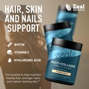 Premium Multi Collagen Peptides Protein Powder (1, 2, 3, 5 & 10) with Vitamin C, Biotin, Hyaluronic Acid, for Hair Skin and Nails - Marine, Bovine, Chicken & Eggshell (Vanilla, 45 Servings) 4