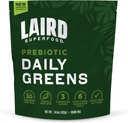 Laird Superfood Prebiotic Daily Greens Powder – Essential Vitamins & Minerals - Prebiotic Fiber, Adaptogen and Fruits & Vegetables – Supports Gut Health – Non-GMO, Vegan - 14.8 oz Bag, Pack of 1 2