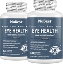 NuBest AREDS 2 Eye Vitamins with Beta Carotene Carrot Powder, 20mg Lutein, 4mg Zeaxanthin, Bilberry, Grape Seed, BioPerine, B-Complex, Multivitamin for Eye Health | Pack 2 2