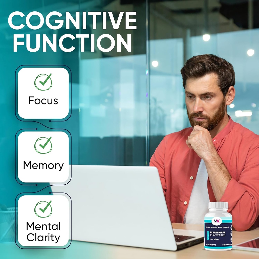 MARS VENUS Stress Relief Supplement with Lithium Orotate Ashwagandha Saffron Berberine Rhodiola Bacopa Fulvic Minerals - Elemental Orotates Mood Support Capsules for for Men - 60 Count 4