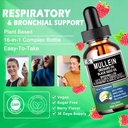 16-in-1 Organic Mullein Drops for Lungs | Mullein Leaf Extract w/Oil of Oregano with Black Seed Oil | Non-GMO&Gluten Free Respiratory Health Liquid Drops | Mullein Supplement Cleanse for Smokers 5