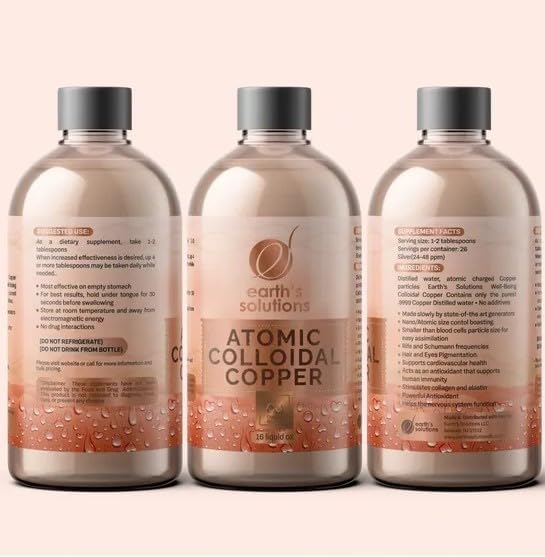 Copper- Atomic Colloidal Copper Solution for Vitality and Support - Ionic Supplement for Natural Wellness and Wellbeing 2