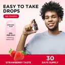 Vitamin B12 liquid Drops, B12 vitamins 5000 mcg, Vitamin B Complex Supplement with Methylcobalamin B12 Sublingual, Vitamin B6, Folate for Energy, Brain, Heart Health, Vegan Strawberry Flavor 2 Fl Oz 6