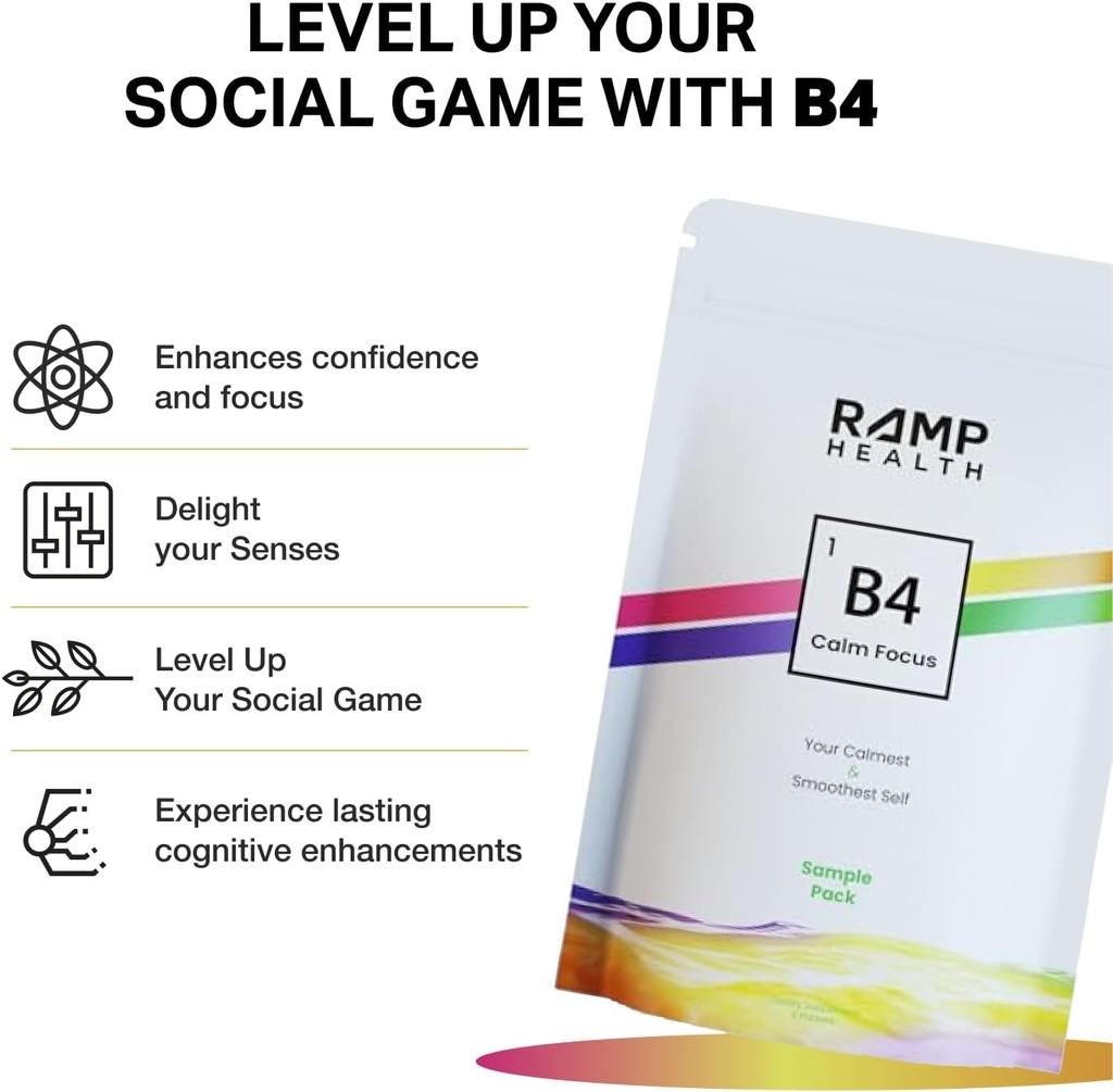 B4 - Supplement - Available in 6 Flavors - L-Theanine, Lemon Balm Extract, and More - 10 Count (10 Packets, Citrus Smooth) 3