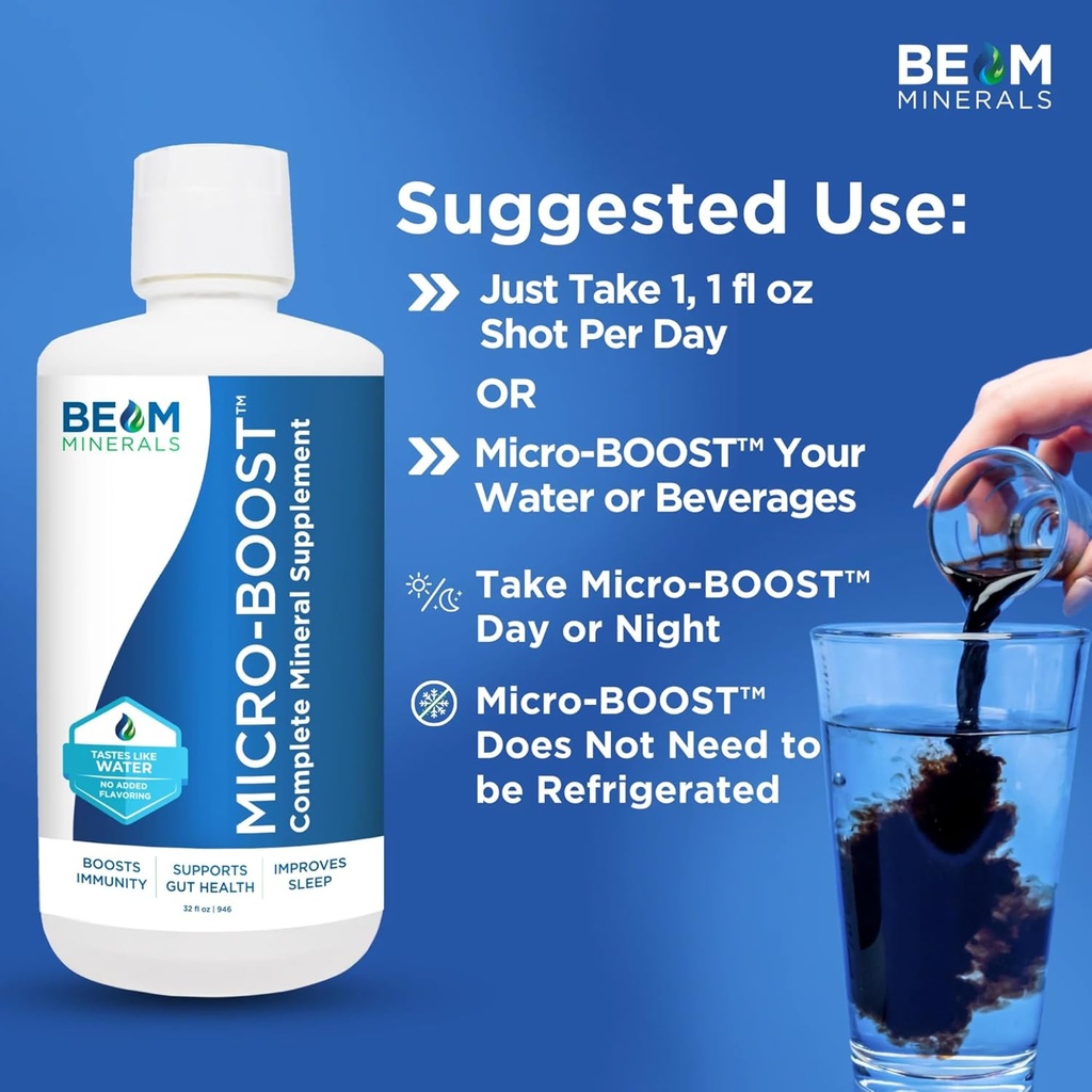 BEAM Minerals Micro-Boost | Complete Mineral Supplement | All The Minerals, Without All The Pills | 32 fl Oz 6