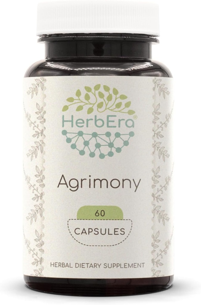 HerbEra Agrimony 60 Capsules, 400 mg, Agrimony (Agrimonia Eupatoria) Dried Herb (60 Capsules) 2