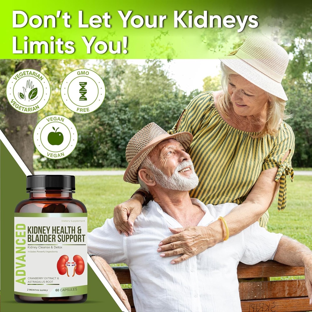 Kidney Cleanse Detox & Repair and Bladder Support- Kidney Support Supplement for Kidney Restore With Chanca Piedra,Cranberry, Juniper Berries for Kidney Detox and Bladder Health.60 Day Supply 4