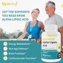 Liposomal Alpha Lipoic Acid 1400mg Softgels, ALA Supplement with L-Carnitine 1000mg, Ubiquinol (Active CoQ10) 100mg and Vitamin E 10mg,Alpha-Lipoic Acid for Antioxidants, Nerve,Energy 180 Softgels 6