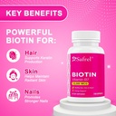 Safrel Biotin (Vitamin B7) 10,000mcg (10mg) Vitamin Supplement, 240 Capsules - Vegetarian, Gluten Free, Quick Release, Non-GMO 3