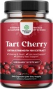 Extra Strength Tart Cherry Capsules - Tart Cherry Extract Capsules 7500mg for Uric Acid Cleanse for Gout & Kidneys Support - Fruit Extract Supplement for Urinary Tract Health & Joint Support - 240 Ct 2