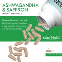 Ashwagandha Supplements Complex with Saffron – 600mg Ashwagandha Capsules & 30mg Saffron Extract for Stress Relief, Mood & Calm – Kosher, 60 Capsules 6