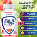 Organic Keto ACV Gummies - Gluten & Sugar Free Pro Active Apple Cider Vinegar Supplement for Women Men (1200MG) 6