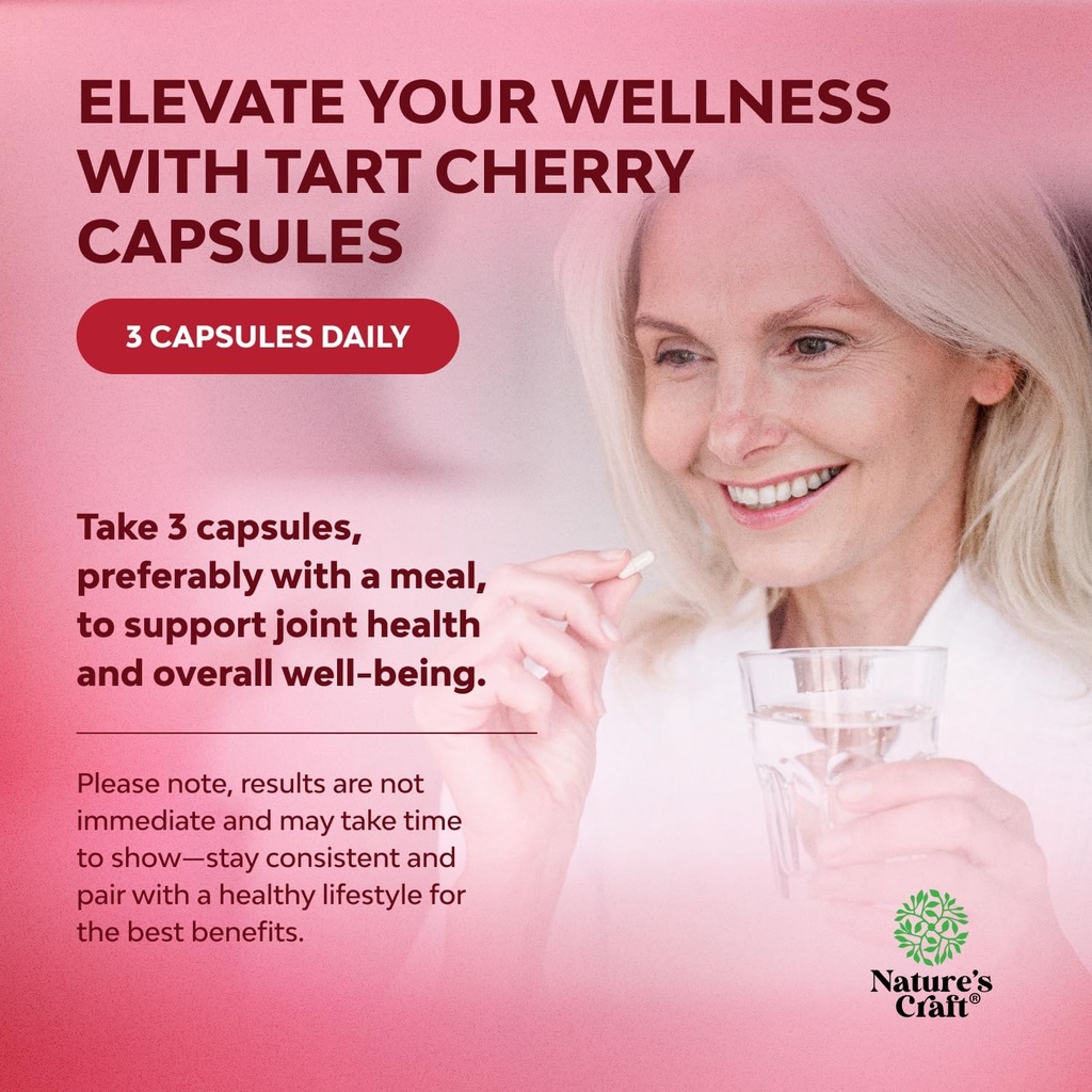 Extra Strength Tart Cherry Capsules - Tart Cherry Extract Capsules 7500mg for Uric Acid Cleanse for Gout & Kidneys Support - Fruit Extract Supplement for Urinary Tract Health & Joint Support - 240 Ct 6