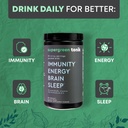 100% Natural Greens Superfood Powder – Daily Supplement with 38 Superfoods, Vitamins and Minerals – Supports Energy, Stress and Immunity – 30 Day Supply – 360 Grams (3 Tubs) 6