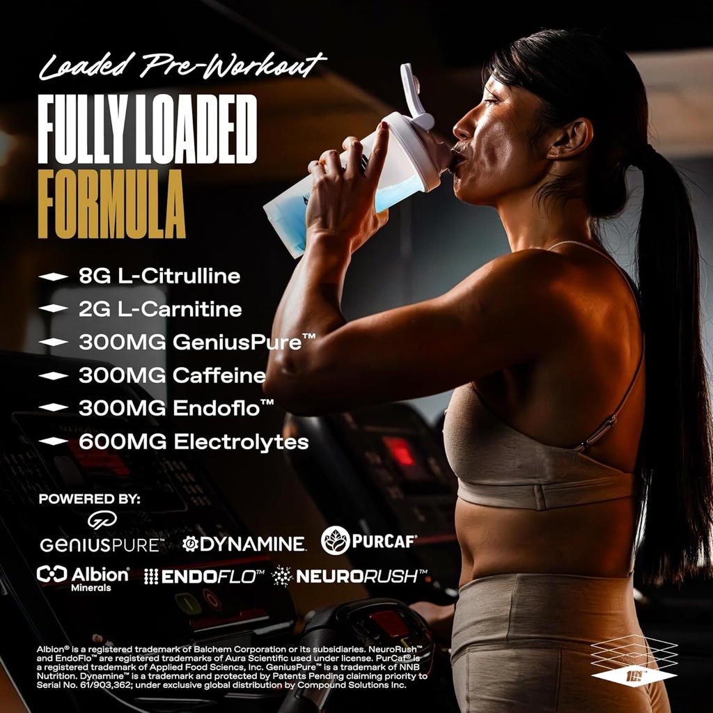 ONE OF ONE Loaded Pre-Workout – High-Stim Energy, Focus & Endurance with EndoFlo™, Genius Pure™ Alpha GPC, NeuroRush™, Dynamine®, No Crash, Gluten Free – Snow Cone 6