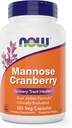 NOW Foods Mannose Cranberry, 120 Capsules (Pack of 2) - with PAC - 450mg dMannose, 250mg Whole Cranberry - Urinary Tract Health* - Vegan Friendly Supplement, Non-GMO 5