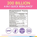 Terranics Daily Probiotics for Women, 200 Billion 32 Strains Womens Probiotics, with Cranberry, Prebiotics & Enzymes, Rebalance Vaginal Flora & pH, Delayed Release, Shelf Stable, 60 Vegan Caps 3