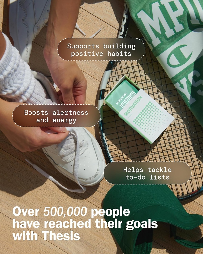 Thesis Motivation - Nootropic Brain Support Supplement - Promotes Healthy Brain Energy, Focus & Beat Procrastination - Artichoke Extract, Dynamine, L-Phenylalanine & L-Theanine - 24 Servings 4