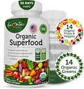 Organic Superfood Greens Fruits and Veggies Complex - Dietary Supplement with 14 Greens &14 Vegetables with Alfalfa Rich in Antioxidants Organic Ingredients Non-GMO (120 Count Pack of 2) 3