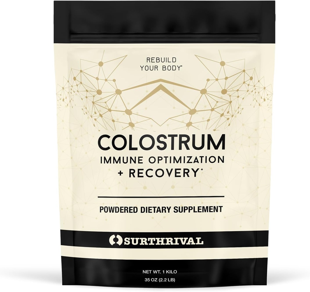 Surthrival: Colostrum Powder (1 Kilo, 2.2lbs), Immune Optimization & Recovery, Powdered Dietary Supplement, Gut Health, Immune Support, Keto Friendly 2