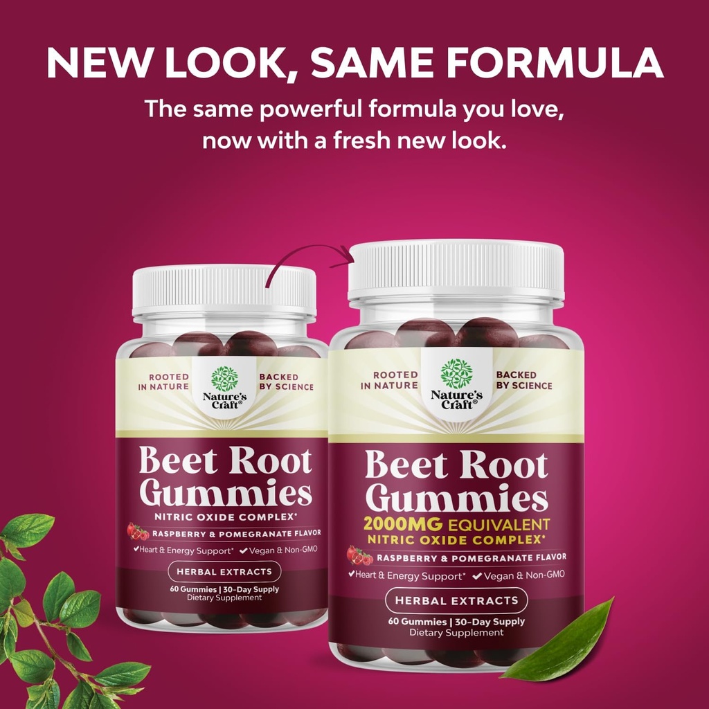 Flow Boosting Beet Root Gummies - Invigorating Beet Gummies for Adults Nitric Oxide Energy & Heart Health Support with Grapeseed Pomegranate & Vitamin B12 - Vegan Non-GMO & Gluten Free (1 Month) 5