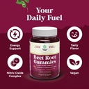 Flow Boosting Beet Root Gummies - Invigorating Beet Gummies for Adults Nitric Oxide Energy & Heart Health Support with Grapeseed Pomegranate & Vitamin B12 - Vegan Non-GMO & Gluten Free (1 Month) 6
