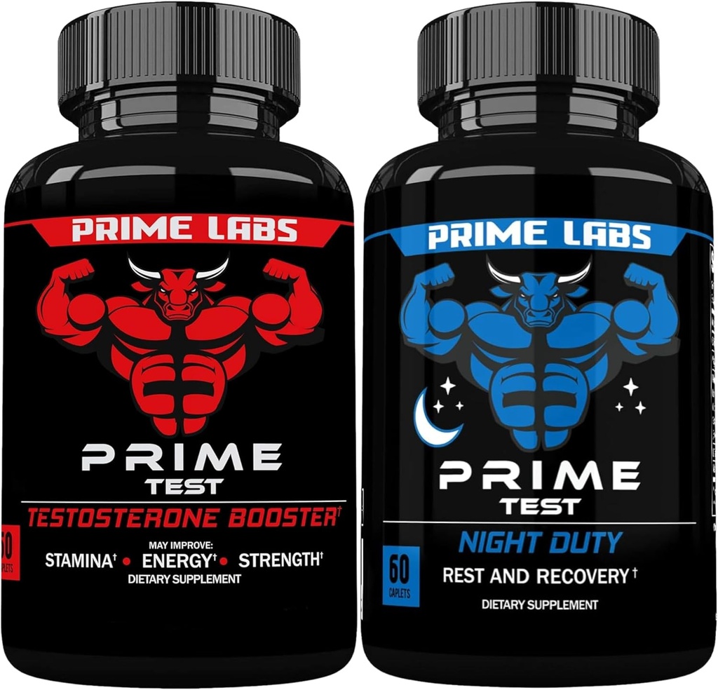 Prime Labs Prime Test Testosterone Booster + Night Duty Sleep Supplement 2