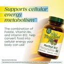 MegaFood Methyl B12 - Vegan - Includes Methyl Folate, Vitamin B12 & B6 - Supports Cellular Energy Production, Nervous System Health & Cardiovascular Function - 60 Tablets 4