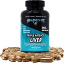 Healthy 'N Fit Triple Potency Liver (500 Capsule Mega-Value) - Pure Argentine Desiccated Beef Liver. Grass Fed, Hormone Free, Pasture Raised, No Fillers. 5