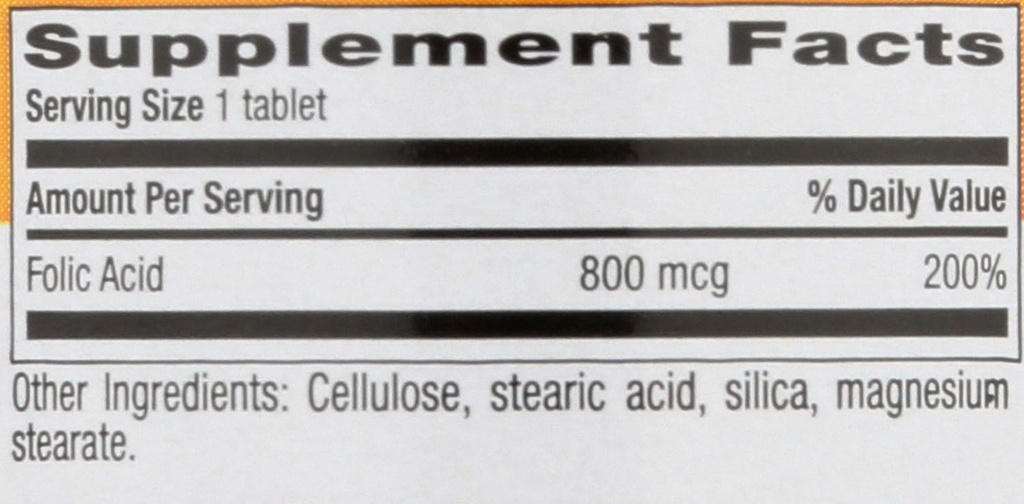 Country Life - Folic Acid 800 mcg - 250 Tablets 5