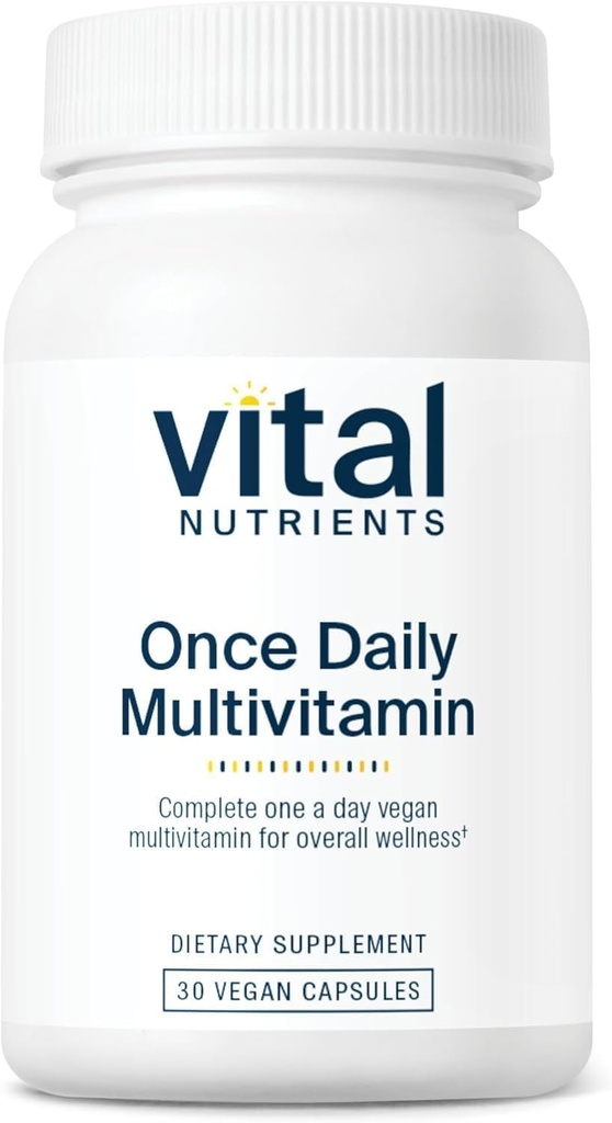 Vital Nutrients Once Daily Multivitamin | Vegan Multi for Women & Men | Allergen-Free | 19 Essential Vitamins + Antioxidants for Eye and Heart Health | Gluten, Dairy & Soy-Free | 30 Capsules 2