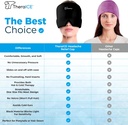 TheraICE Migraine Relief Cap, Soothing Headache Hat Ice Pack Mask, Face Cold Compress Cooling Gel Head Wrap Products for Tension, Stress & Hangover 4
